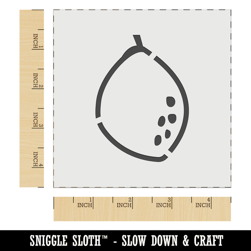 Lemon with Leaf Citrus Doodle Wall Cookie DIY Craft Reusable Stencil