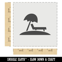 Lounge Chair Umbrella Beach Sun Wall Cookie DIY Craft Reusable Stencil