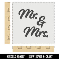 Mr. and Mrs. Married Couple Wedding Anniversary Wall Cookie DIY Craft Reusable Stencil