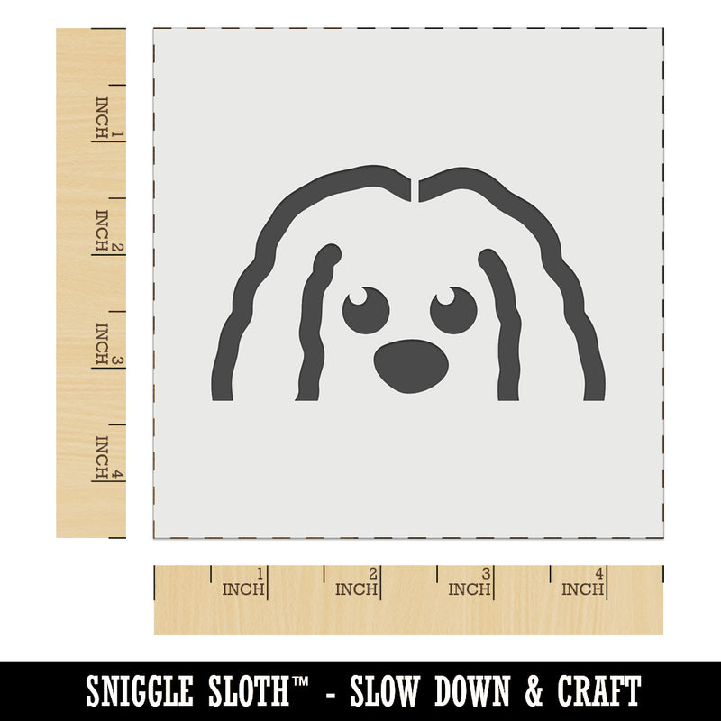 Peeking Doggy Dog Puppy Wall Cookie DIY Craft Reusable Stencil