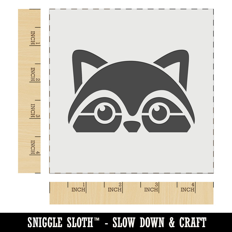 Peeking Raccoon Wall Cookie DIY Craft Reusable Stencil