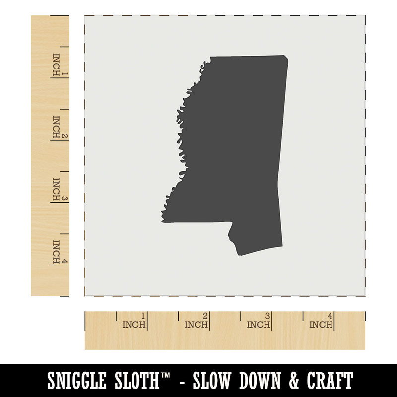 Mississippi State Silhouette Wall Cookie DIY Craft Reusable Stencil