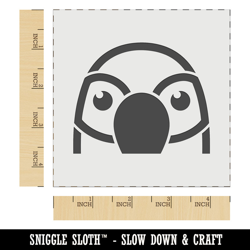 Peeking Parrot Bird Wall Cookie DIY Craft Reusable Stencil