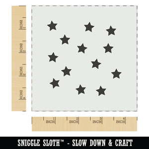 Scattered Stars Wall Cookie DIY Craft Reusable Stencil