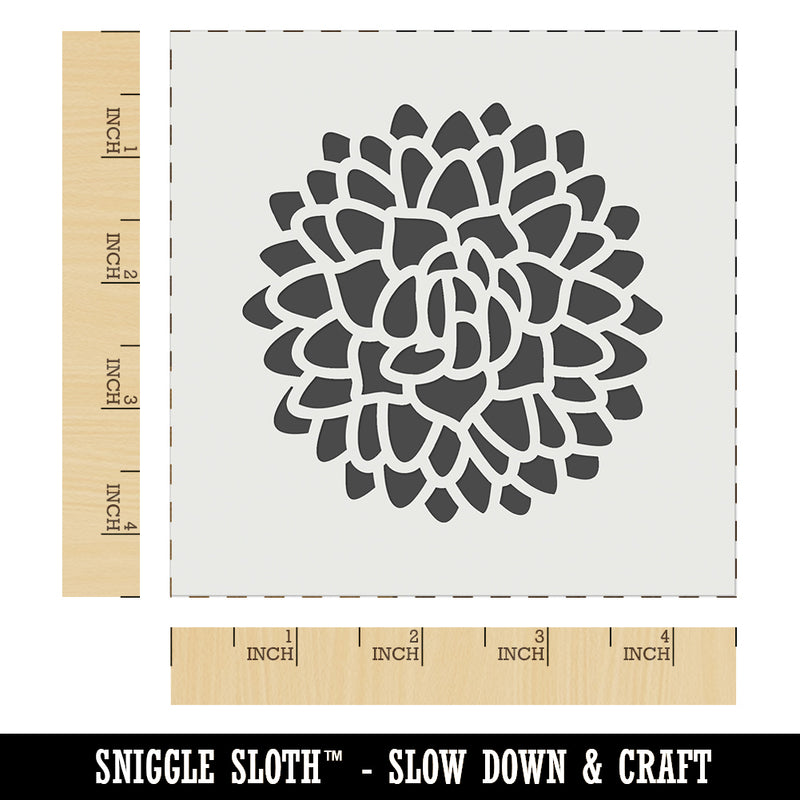 Beautiful Dahlia Flower Wall Cookie DIY Craft Reusable Stencil