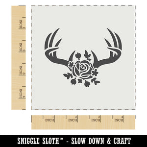 Deer Antlers with Rose Wall Cookie DIY Craft Reusable Stencil