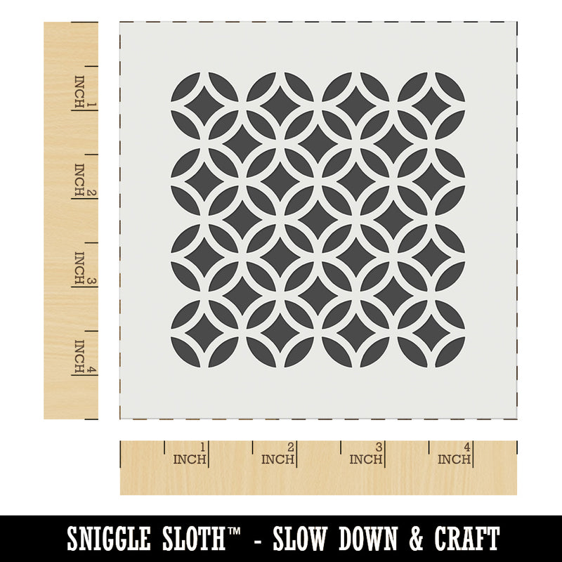 Geometric Overlapping Circles Wall Cookie DIY Craft Reusable Stencil