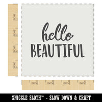 Hello Beautiful Fun Text Wall Cookie DIY Craft Reusable Stencil