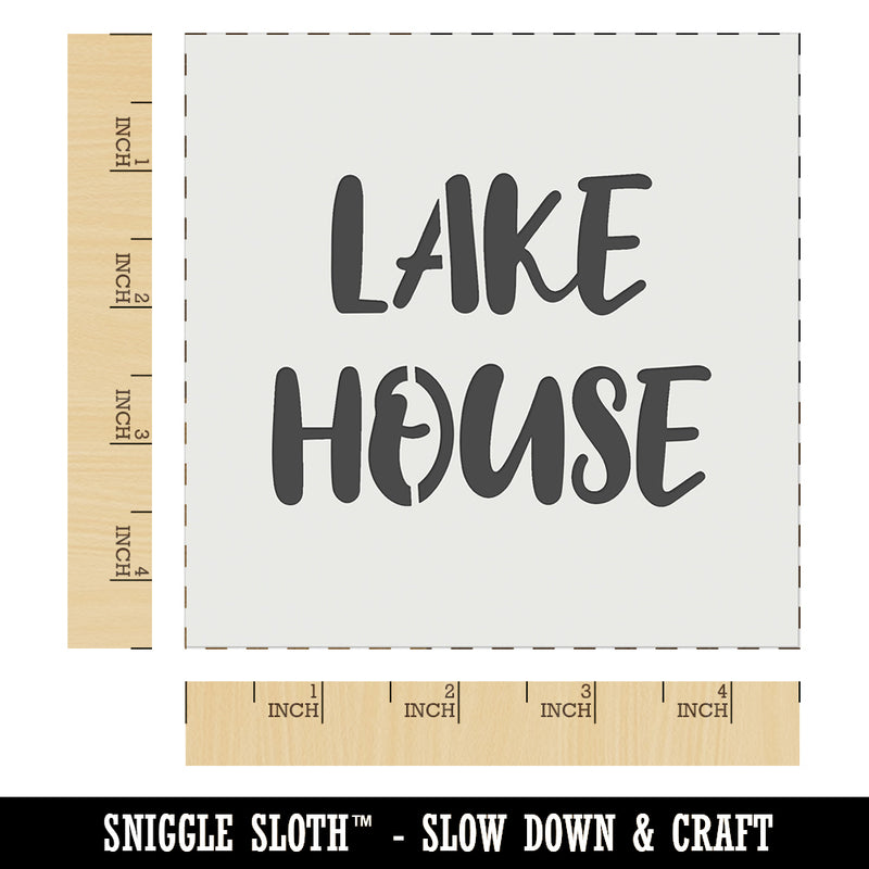 Lake House Fun Sign Wall Cookie DIY Craft Reusable Stencil