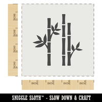 Bamboo Sticks with Leaves Wall Cookie DIY Craft Reusable Stencil