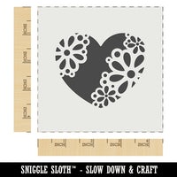 Delicate Floral Heart Wall Cookie DIY Craft Reusable Stencil