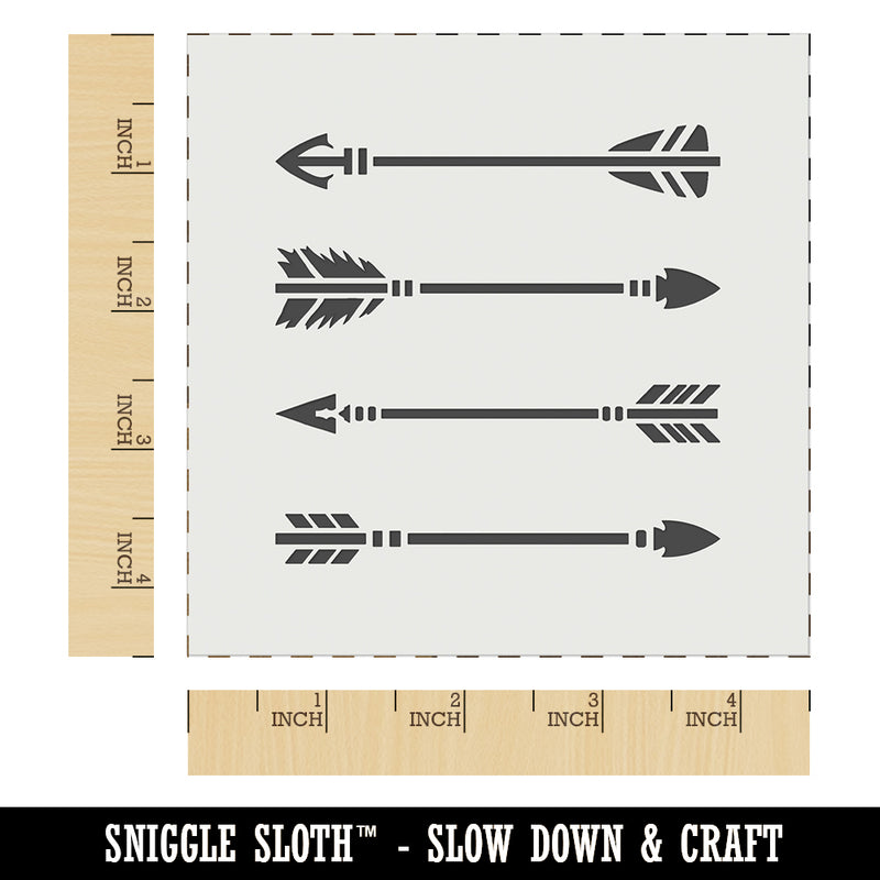 Set of Bow Arrow Pointers Wall Cookie DIY Craft Reusable Stencil