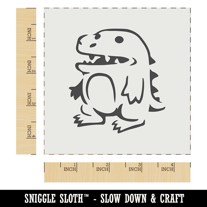 Silly Cartoon Dinosaur Wall Cookie DIY Craft Reusable Stencil
