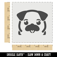 Peeking Pug Dog Wall Cookie DIY Craft Reusable Stencil
