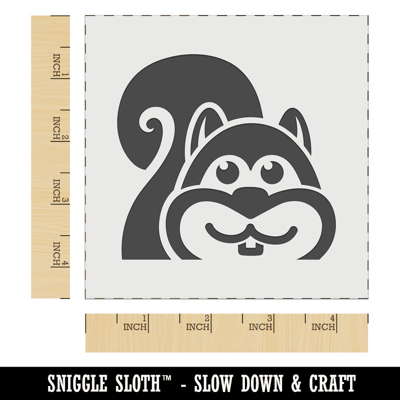 Peeking Squirrel Wall Cookie DIY Craft Reusable Stencil