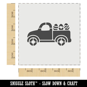 Cute Truck with Easter Eggs Wall Cookie DIY Craft Reusable Stencil