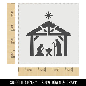 Nativity Manger Scene Christianity Christmas Jesus Wall Cookie DIY Craft Reusable Stencil