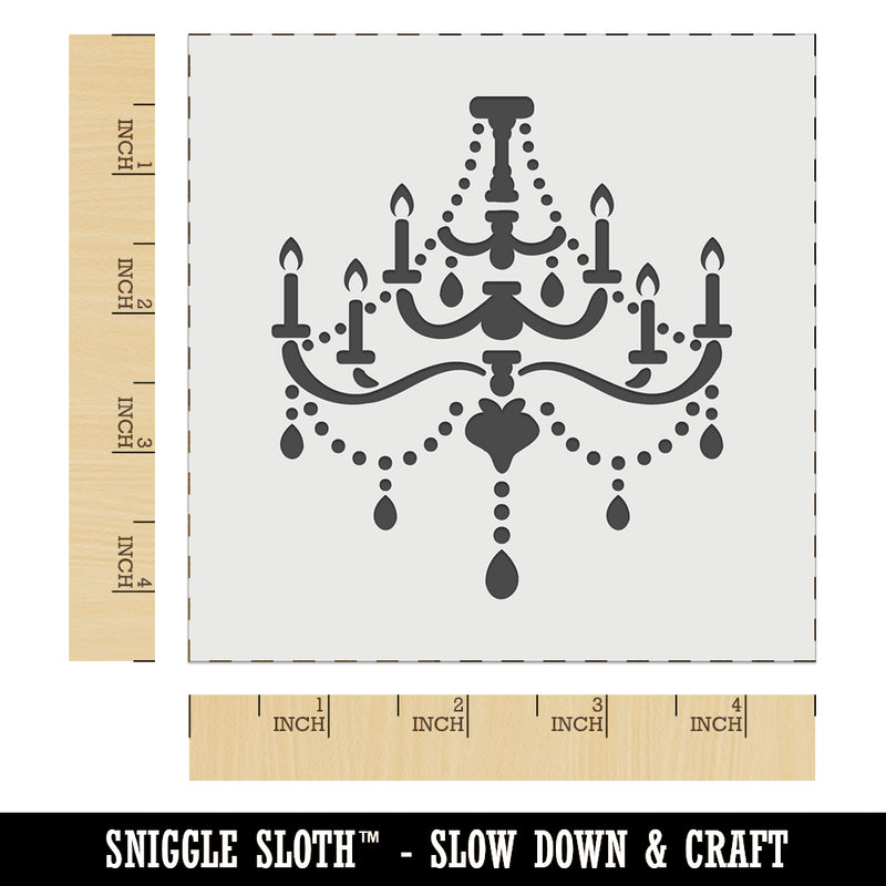 Elegant Candle Chandelier Wall Cookie DIY Craft Reusable Stencil