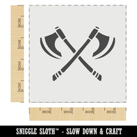 Crossed Viking Battle Axes Weapons Wall Cookie DIY Craft Reusable Stencil