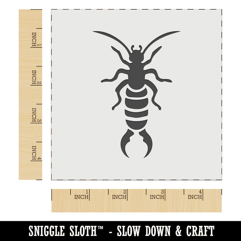 Earwig Insect Bug with Pincer Tail Wall Cookie DIY Craft Reusable Stencil