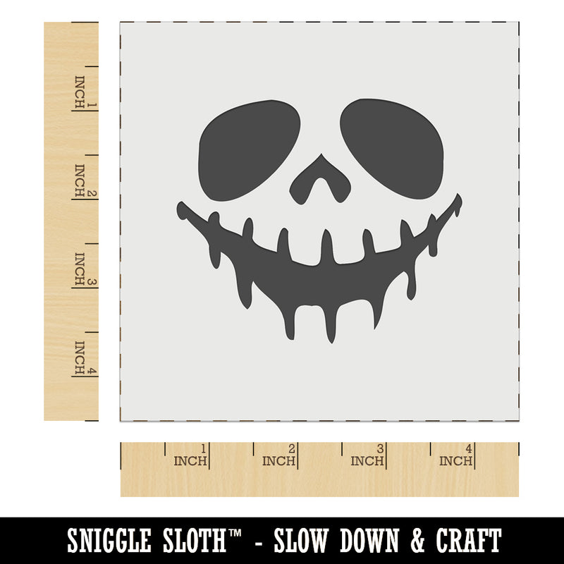 Spooky Skeleton Smile Face Halloween Wall Cookie DIY Craft Reusable Stencil