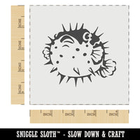 Startled Spiny Puffed Pufferfish Funny Fugu Wall Cookie DIY Craft Reusable Stencil