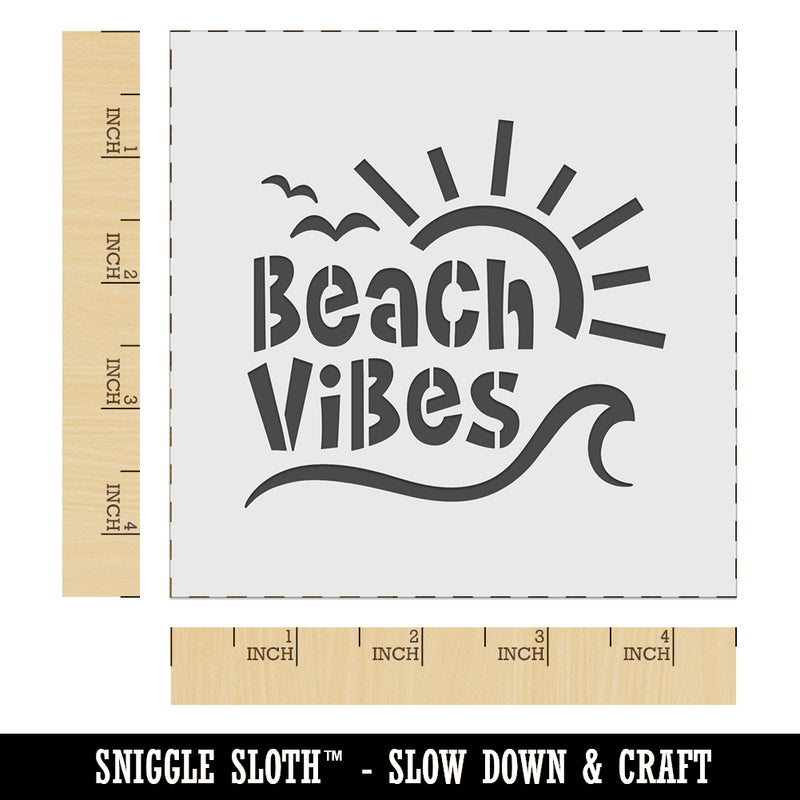 Beach Vibes Wall Cookie DIY Craft Reusable Stencil