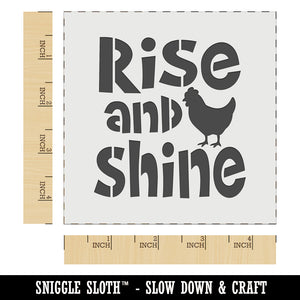 Rise and Shine Rooster Wall Cookie DIY Craft Reusable Stencil