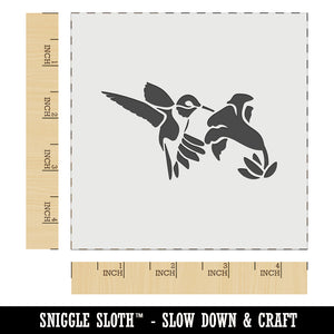 Hummingbird with Flower Wall Cookie DIY Craft Reusable Stencil