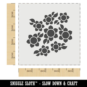 Scatter of Sunflowers Wall Cookie DIY Craft Reusable Stencil