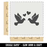 Two Love Doves Wedding Hearts Birds Wall Cookie DIY Craft Reusable Stencil