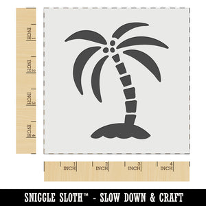 Palm Tree on Tropical Island Wall Cookie DIY Craft Reusable Stencil