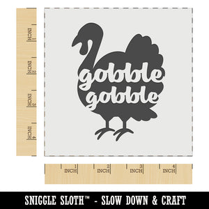 Thanksgiving Turkey Silhouette Gobble Gobble Wall Cookie DIY Craft Reusable Stencil