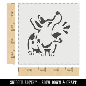 Barking Spotted Dog Corgi Wall Cookie DIY Craft Reusable Stencil