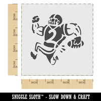 Cartoon American Football Player Running with Ball Wall Cookie DIY Craft Reusable Stencil