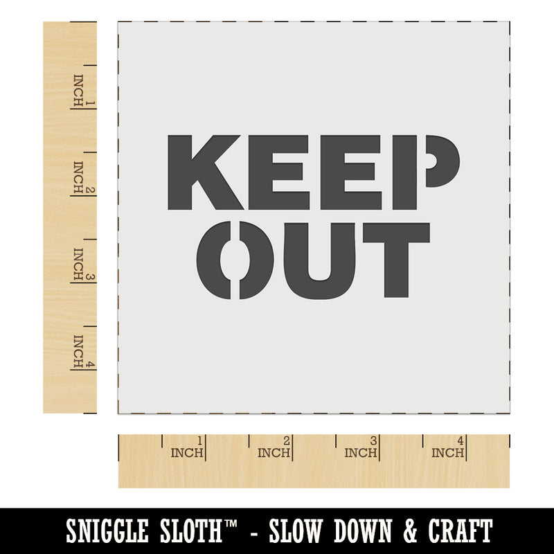 Keep Out Warning Sign Wall Cookie DIY Craft Reusable Stencil