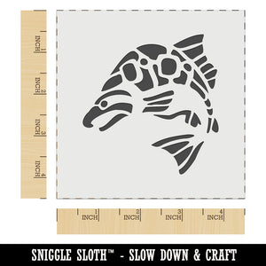 Native American Tlingit Salmon Indian Tribal Fish Wall Cookie DIY Craft Reusable Stencil