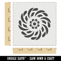 Swirling Geometrical Flower Wall Cookie DIY Craft Reusable Stencil