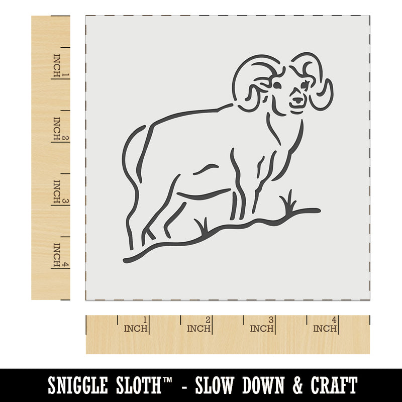 Bighorn Sheep Ram Wall Cookie DIY Craft Reusable Stencil