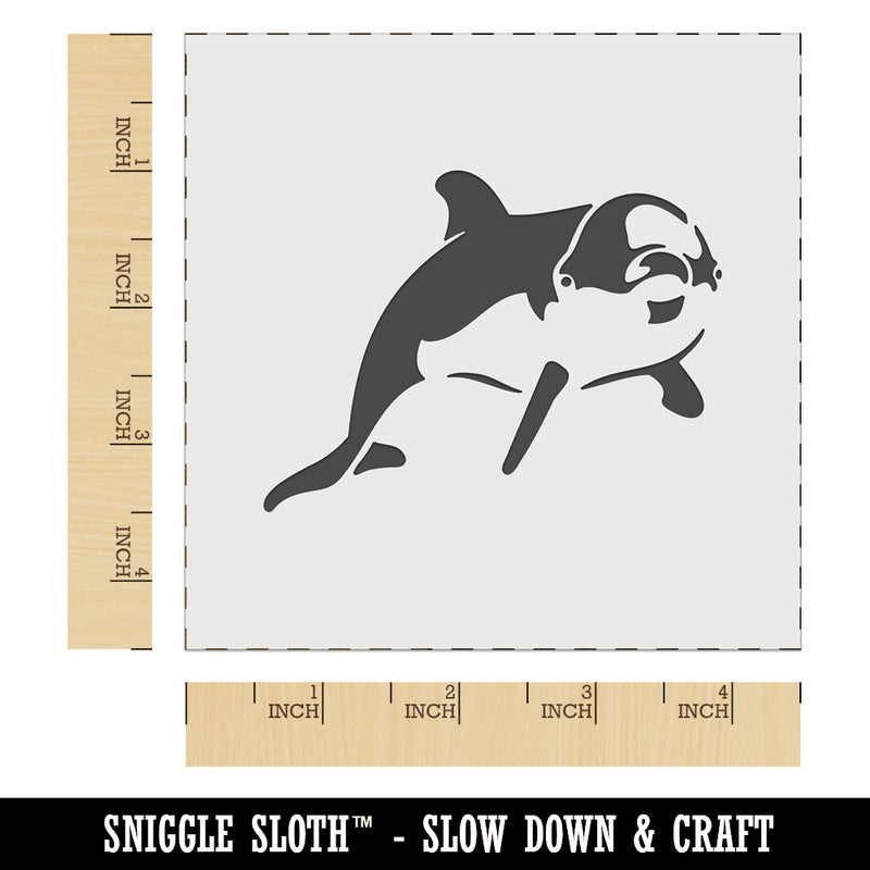 Curious Dolphin Wall Cookie DIY Craft Reusable Stencil