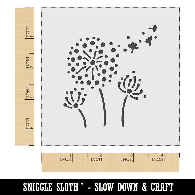 Dandelion Seeds Blowing Away Wall Cookie DIY Craft Reusable Stencil