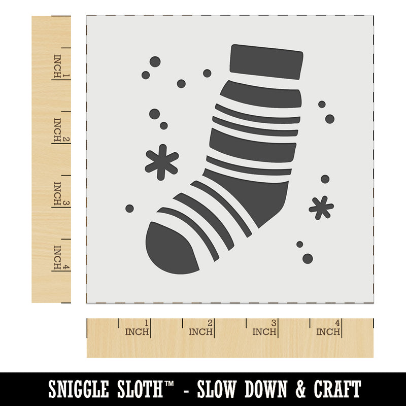 Christmas Stocking Sock Wall Cookie DIY Craft Reusable Stencil