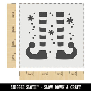 Elf Shoes and Stockings Christmas Wall Cookie DIY Craft Reusable Stencil