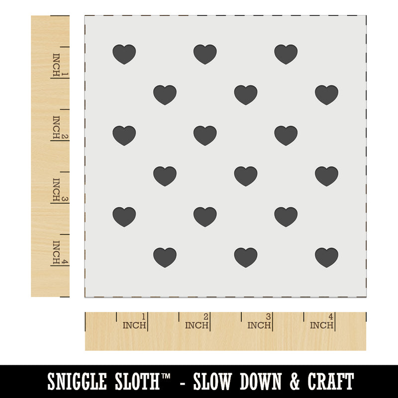 Hearts Polka Dots Wall Cookie DIY Craft Reusable Stencil