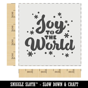 Joy to the World Snowflakes Christmas Wall Cookie DIY Craft Reusable Stencil