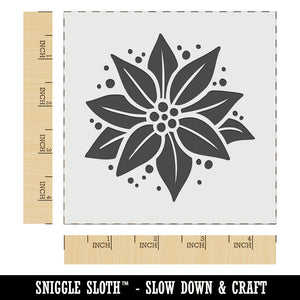 Poinsettia Flower Christmas Wall Cookie DIY Craft Reusable Stencil