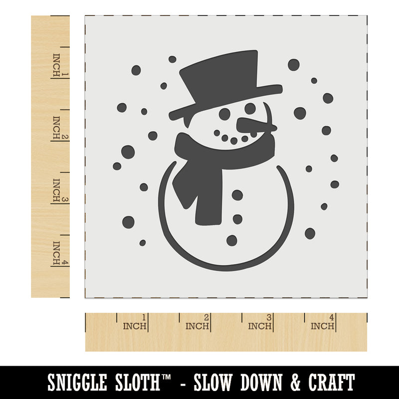 Winter Snowman Wall Cookie DIY Craft Reusable Stencil