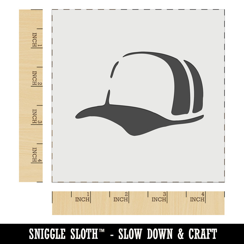 Baseball Cap Trucker Hat Sports Wall Cookie DIY Craft Reusable Stencil