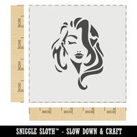 Beautiful Woman with Flowing Hair Wall Cookie DIY Craft Reusable Stencil