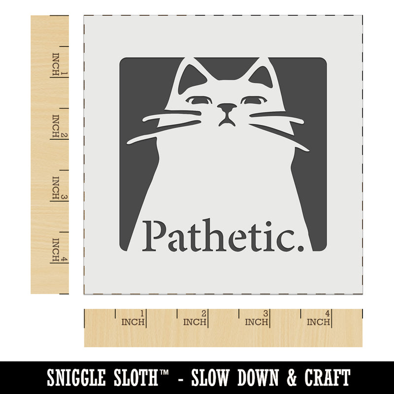 Condescending Cat Thinks You're Pathetic Wall Cookie DIY Craft Reusable Stencil